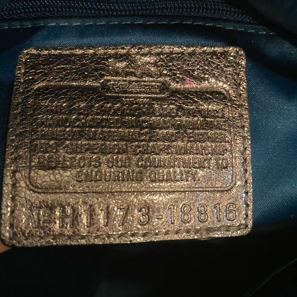 COACH Madison Metallic Leather Sophia Satchel - Picture 8 of 8